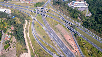 Junction of Rodovia dos Bandeirantes and Rodovia Anhanguera in São Paulo, Brazil.