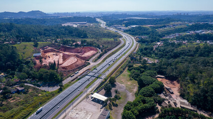 Junction of Rodovia dos Bandeirantes and Rodovia Anhanguera in S&atilde;o Paulo, Brazil.
