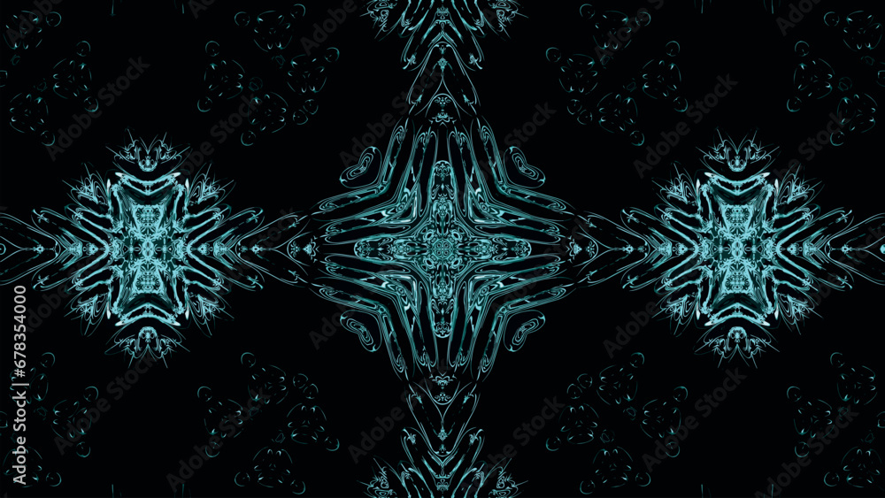 Aufkleber abstract kaleidoscope with geometric pattern. kaleidoscopic background design. hypnotic background. 