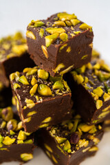 Chocolate pistachio fudge