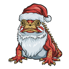 Bearded Dragon Vintage Vector Illustration