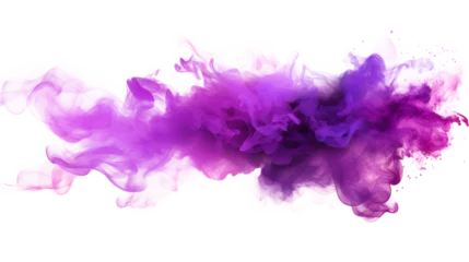 Zelfklevend Fotobehang Purple explosion smoke isolated on transparent background - © Prasanth