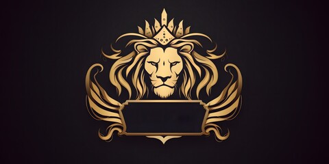  lion crest logo - royal lion vector template .