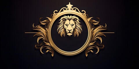  lion crest logo - royal lion vector template .