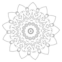 The Abstract Floral Mandala Illustration