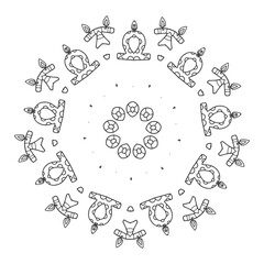 The Abstract Floral Mandala Illustration