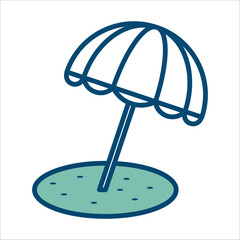 beach umbrella icon vector design template