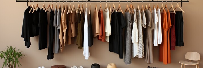 Simplified wardrobe essentials neatly arranged for a minimalist aesthetic 