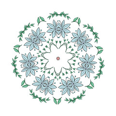 The Abstract Floral Mandala Illustration
