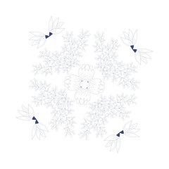 The Abstract Floral Mandala Illustration