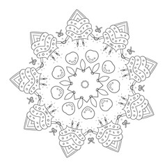 The Abstract Floral Mandala Illustration