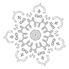 The Abstract Floral Mandala Illustration
