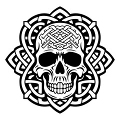 Skull in celtic knot style
