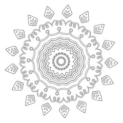 The Abstract Floral Mandala Illustration