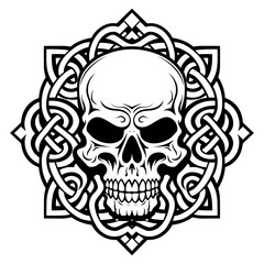 Skull in celtic knot style
