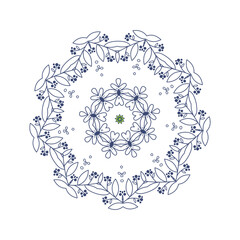 The Abstract Floral Mandala Illustration