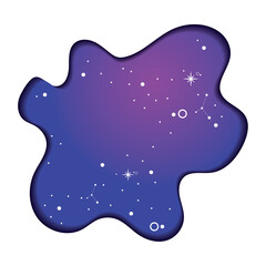 Layered cartoon view of outer space Vector