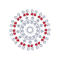 The Abstract Floral Mandala Illustration