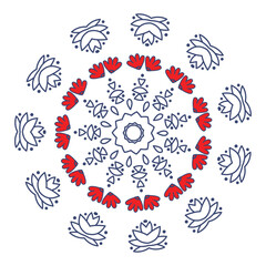 The Abstract Floral Mandala Illustration