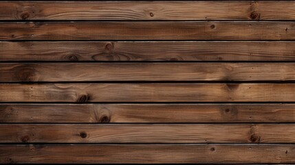 Obraz premium This captivating image captures a close-up fragment of a robust wooden fence, showcasing the tightly nailed horizontal boards.
