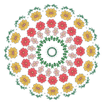 The Abstract Floral Mandala Illustration