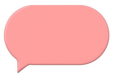 Speech bubble. Chat bubble. 3D illustration.