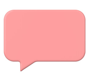 Speech bubble. Chat bubble. 3D illustration.