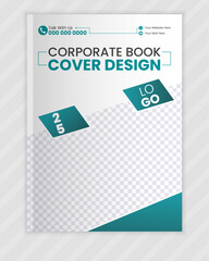 Vector corporate book cover design template and annual report design template