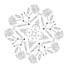 The Abstract Floral Mandala Illustration