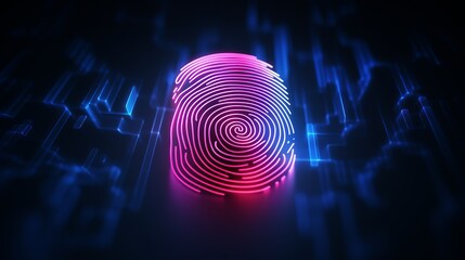 A fingerprint on a dark background