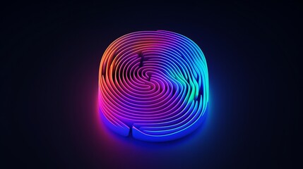 A fingerprint on a dark background