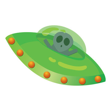 Isolated cute ufo spaceship icon Vector