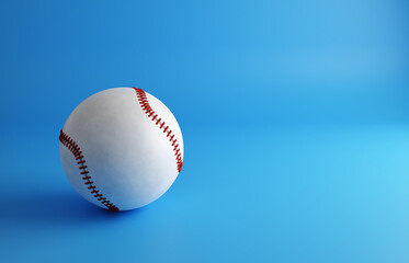 Baseball ball on blue background. 3d-rendering