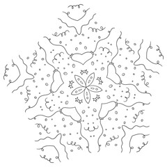 The Abstract Floral Mandala Illustration