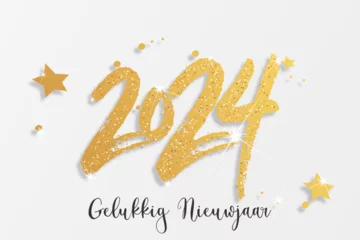 Deurstickers 2024 - gelukkig nieuwjaar 2024 © guillaume_photo