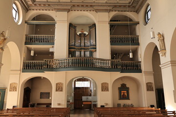 Blick in die Katholische Pfarrkirche St.Regina im Zentrum der Stadt Drensteinfurt im Münsterland