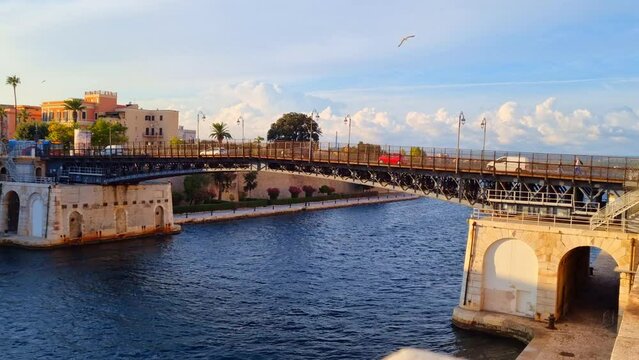 Taranto - Italy - Ponte Girevole - Sunset at the harbor