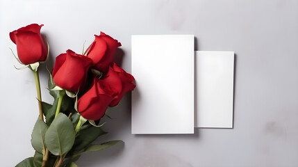 mockup minimalista Celebración amorosa: mockup con elementos románticos en rojo y rosa, ideal para aniversarios y momentos especiales.