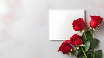 Aniversario de ensueño: mockup romántico en tonos rojos y rosas con detalles florales y corazones.