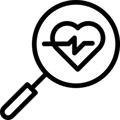 Search heart rate icon