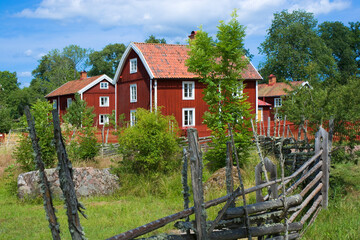 Historical hamlet in Stensjo by, Sweden