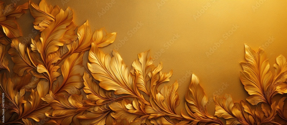 Poster the vintage gold wallpaper with an abstract pattern and textured background adds a touch of luxury t