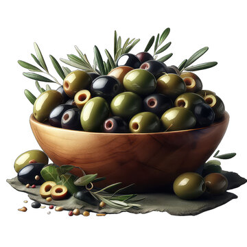 Mediterranean Delight: Pile of Green Olives, GENERATIVE AI