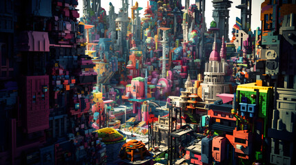Colorful Greeble City