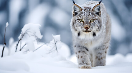 Lynx in the Snow