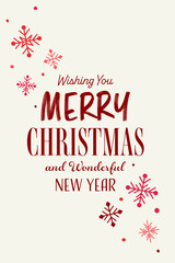 Obraz na płótnie Canvas Decorative Christmas greeting cards with snowflakes. Vector illustration