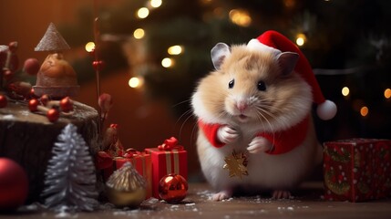 christmas hamster