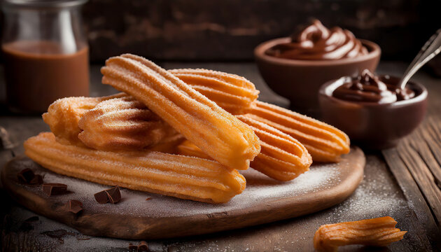 Churros with a side of chocolate