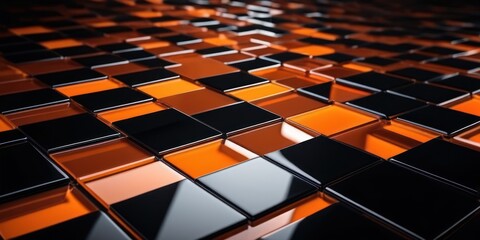 Beautiful closeup textures abstract tiles and black gold and yellow color glass pattern wall background and art wallpaper. Broadcast design opener screensaver