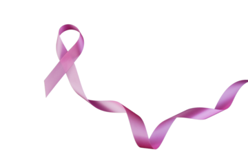 Pink Awareness Ribbon as Symbol of Breast Cancer Awareness Isolater Background